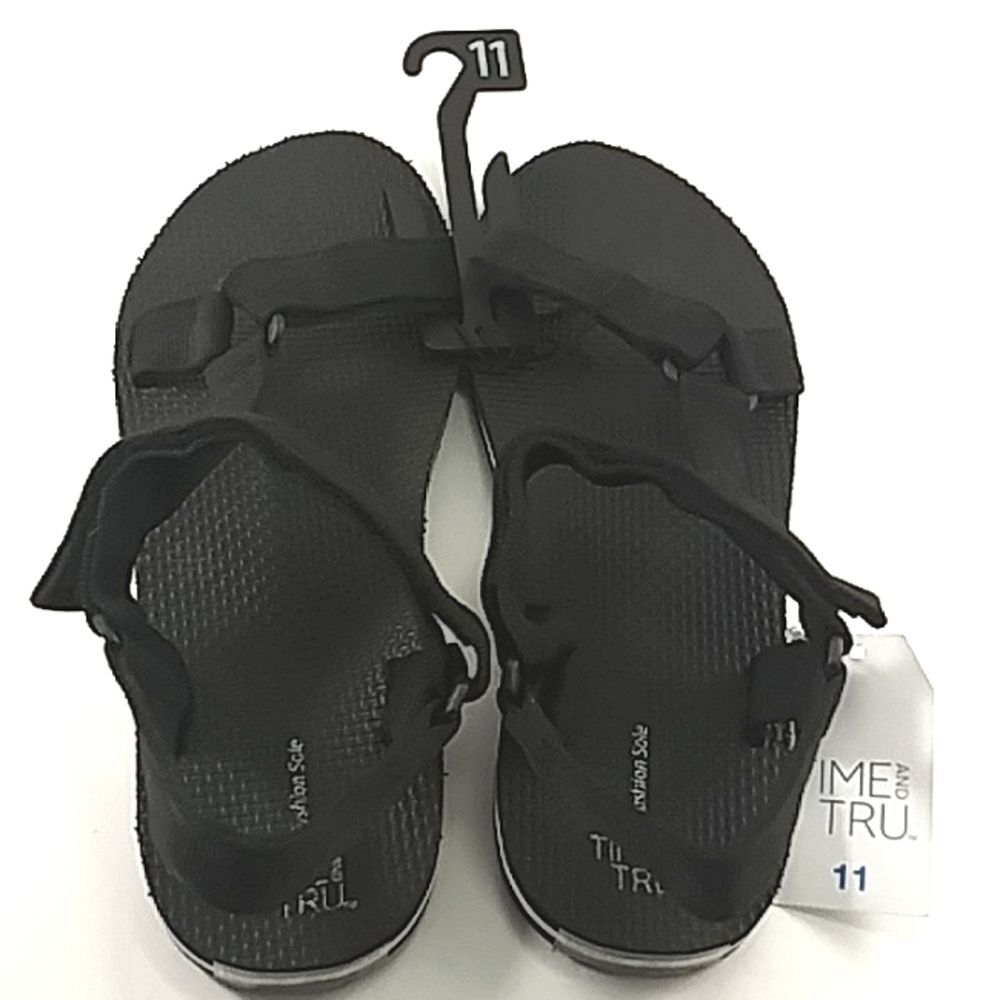 Sandals Women's Hiking Fully Adjustable Fit Hook and Loop Closure Black size 11 - Picture 1 of 10